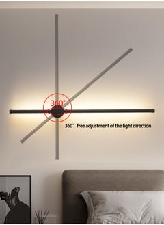 LOOPITYS （Tricolour light-60CM-Rotate）Modern wall lights Home appliances Nordic style long lumen home decoration Bedroom dining room TV wall lighting fixtures,wall lamp ,rotate  - Image 4