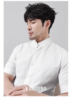 KARESINO Temperament Casual Ice Silk Short Sleeved Shirt  - Image 2