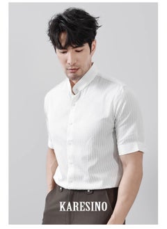KARESINO Temperament Casual Ice Silk Short Sleeved Shirt  - Image 3