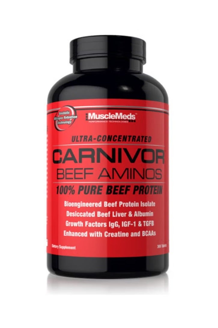 MUSCLEMEDS Ultra-Concentrated Carnivore Beef Aminos 300 Tablets - Image 1