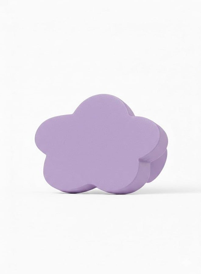 FLY FROG Kids Wooden Flower Cabinet Knobs - Cute Flower Shape Doors, Drawer & Wardrobe Pull Handles for Kids Room, Nursery Furniture & Home Décor (Pack of 2) (Flower_Purple) - Image 1