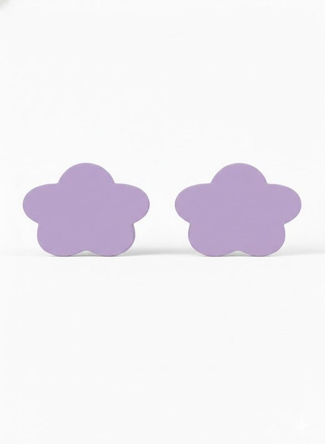 FLY FROG Kids Wooden Flower Cabinet Knobs - Cute Flower Shape Doors, Drawer & Wardrobe Pull Handles for Kids Room, Nursery Furniture & Home Décor (Pack of 2) (Flower_Purple) - Image 4