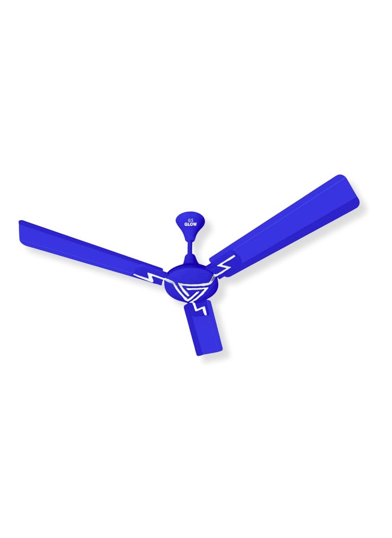 GS GLOW GS GLOW BLUETONE 1 Star 1200 mm 3 Blade Ceiling Fan Energy Saving BLUE Pack of 1  - Image 1