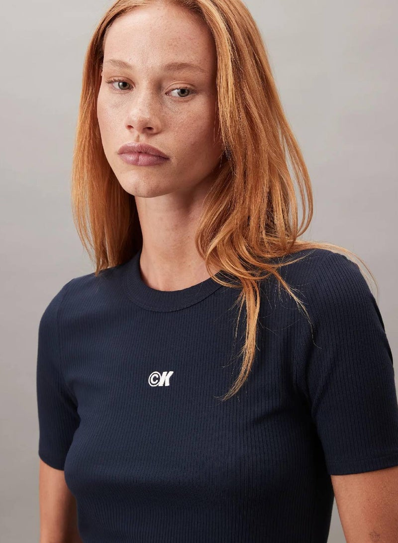 Calvin Klein Jeans CK Logo Modal Stretch Classic Tee - Image 3