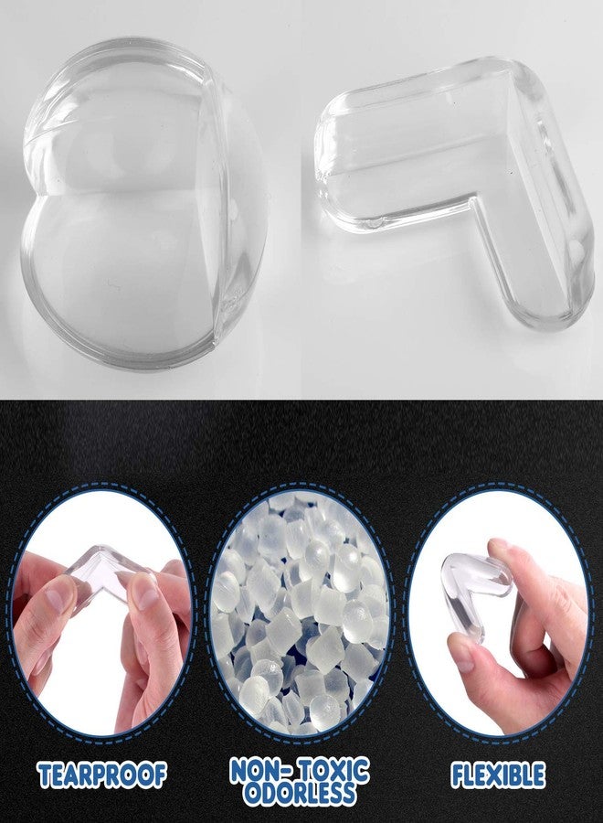 EXOMOON واقيات زوايا إكسومون مع لاصق سميك | واقيات زوايا لحماية الأطفال | أغطية حواف | واقيات حواف حادة | واقيات زوايا آمنة للأطفال | حواف زوايا الطاولة (عبوة من 4 قطع) - Image 4