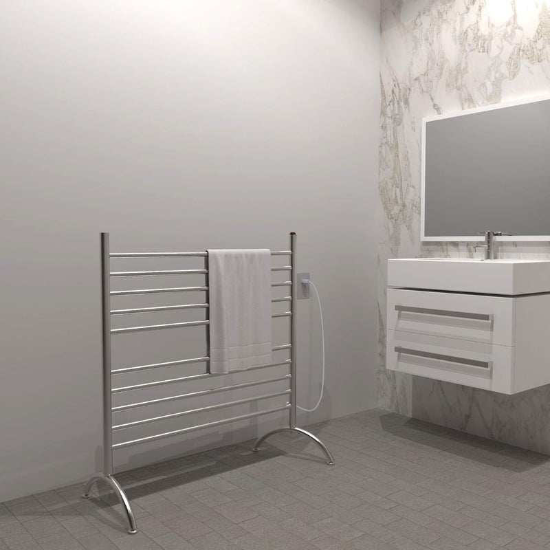 Amba Amba SAFSB33 Solo 33 Freestanding 10 Bar Towel Warmer in Brushed  - Image 2