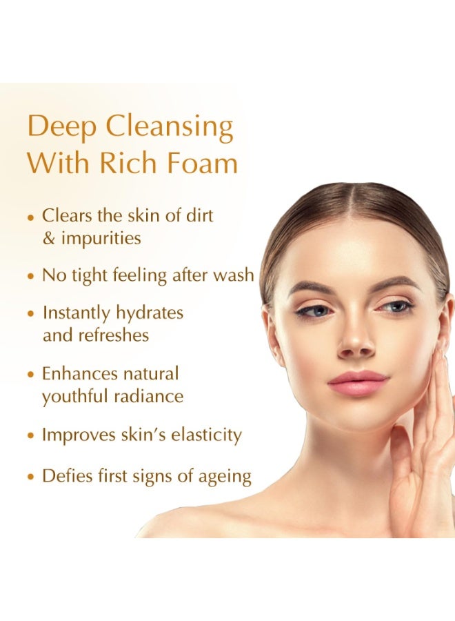 Bio Essence 24K Gold Radiance Face Cleanser, Niacinamide Face Wash for Women, Collagen Amino Acid, Hydrating Face Cleanser for Glowing Skin, Ideal for All Skin Types, Antioxidant, Anti Ageing, 100g - Image 5