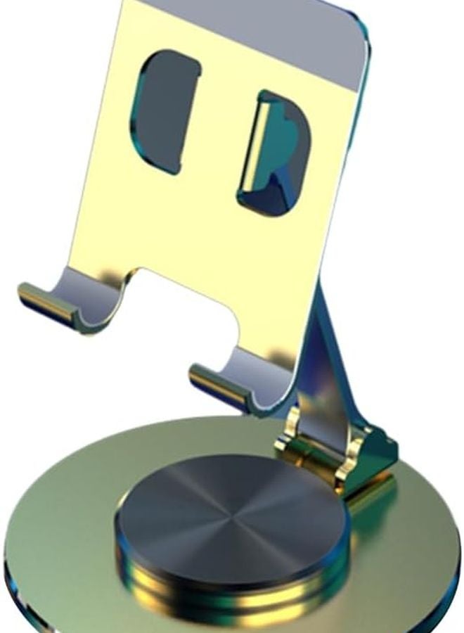 Golden Cell Phone Stand With 360 Degree Rotating Base Stable Durable Tablet Mount - Image 2