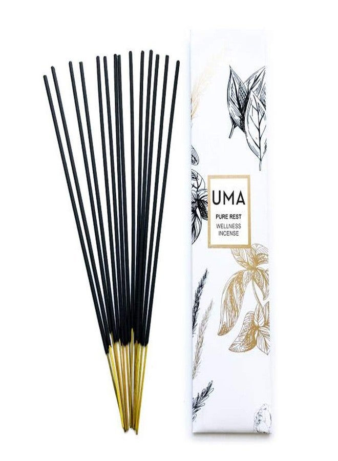 Uma Pure Rest Wellness Incense for Deep Sleep & Restoration | Organic Ayurvedic Incense | Combats Restlessness (15 Sticks) - Image 1