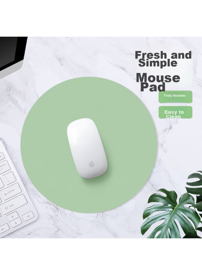 Diyi Workshop Daiyi Gongfang Round Mouse Pad, Solid Color Simple Small Size, Instagram Style, Laptop Pad, Mouse Leather Pad, Office Fresh Style, Cute Mouse Pad For Girls And Boys, Dual Color Double-sided Use - Image 5
