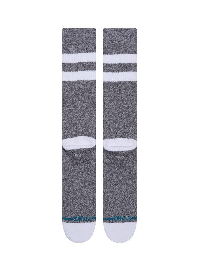 ستانس جوارب Stance Casual Cotton Crew Joven، عبوة من 3 أزواج، مصنوعة من مزيج القطن مع دعم مريح لقوس القدم، ألوان متعددة من درجات الرمادي Joven، مقاس كبير - Image 4
