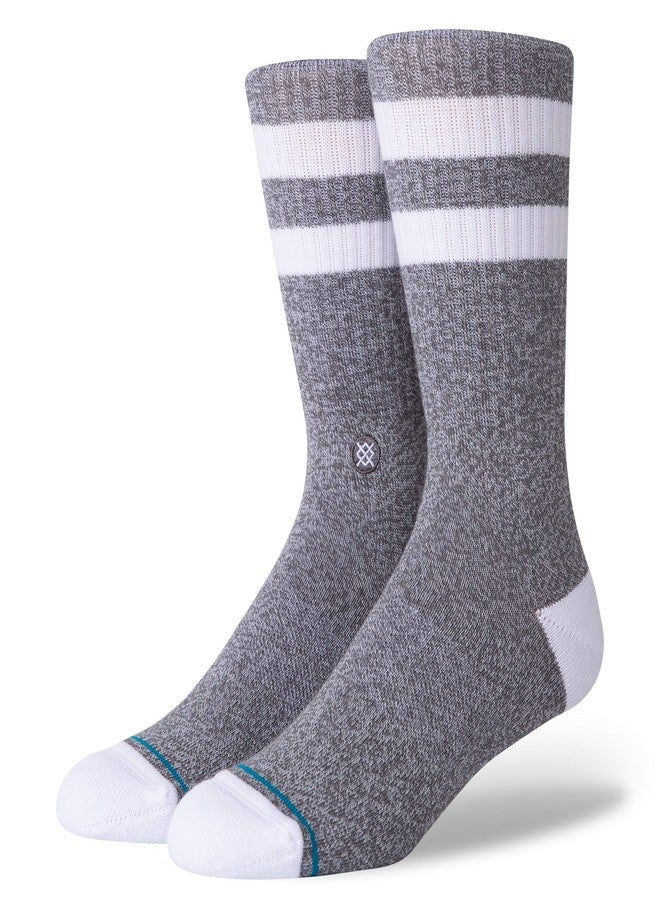 ستانس جوارب Stance Casual Cotton Crew Joven، عبوة من 3 أزواج، مصنوعة من مزيج القطن مع دعم مريح لقوس القدم، ألوان متعددة من درجات الرمادي Joven، مقاس كبير - Image 2