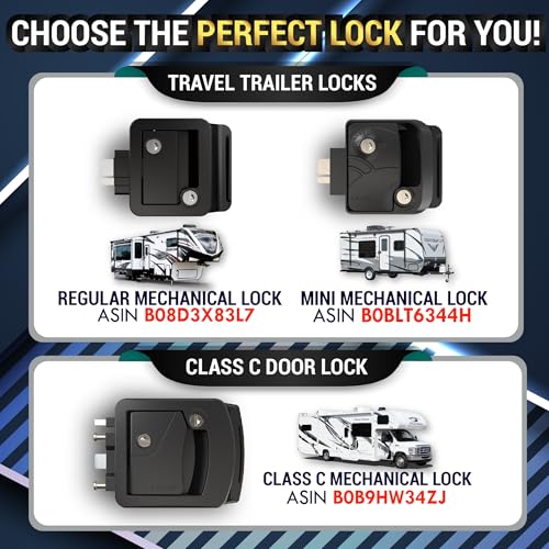 LATCH.IT RV Door Lock Replacement | Class C Camper Door Latch Fits 3.50" x 4.50" Lock Holes | 100% Metal RV Door Latch Replacement | RV Latch | Camper Door Locks with 2 High-Security Keys Included - Image 4