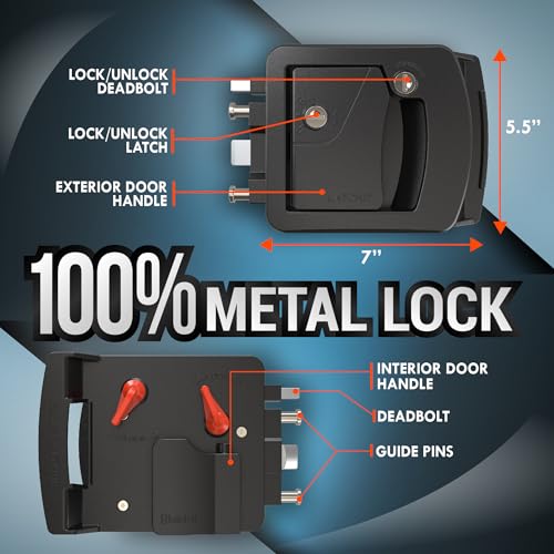 LATCH.IT RV Door Lock Replacement | Class C Camper Door Latch Fits 3.50" x 4.50" Lock Holes | 100% Metal RV Door Latch Replacement | RV Latch | Camper Door Locks with 2 High-Security Keys Included - Image 3