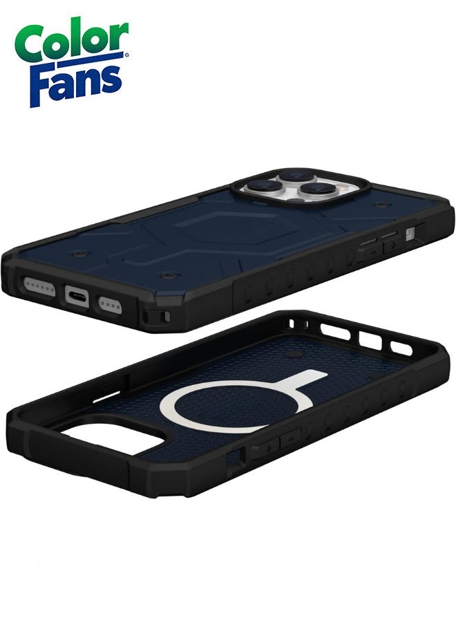 Color Fans Apple iPhone 13 Pro Case 6.1" Pathfinder Built-in Magnet Compatible with Magnet Charging Slim Lightweight Shockproof Dropproof Rugged Protective Cover - Mallard  - Image 2
