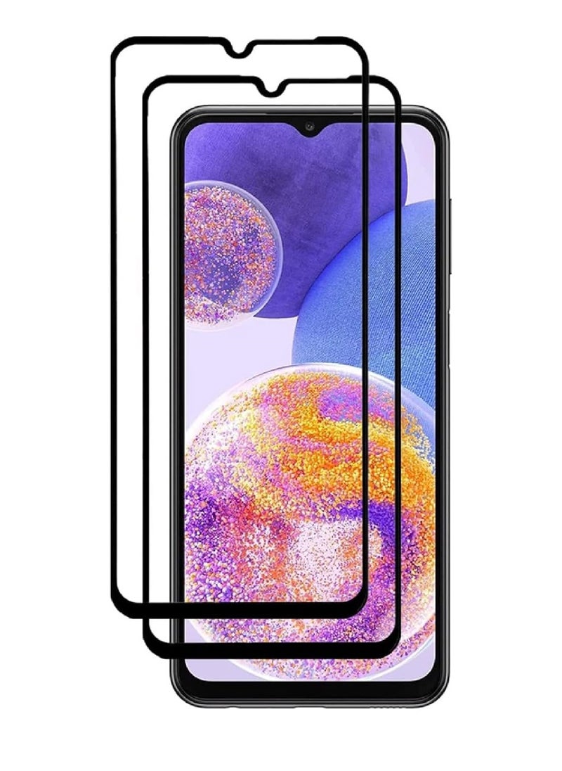 Super 2 Pieces Tempered Glass Screen Protector 5D Designed For Samsung Galaxy A23 Full Glue Edge to Edge Full Screen Coverage And Bubble Free - Image 1