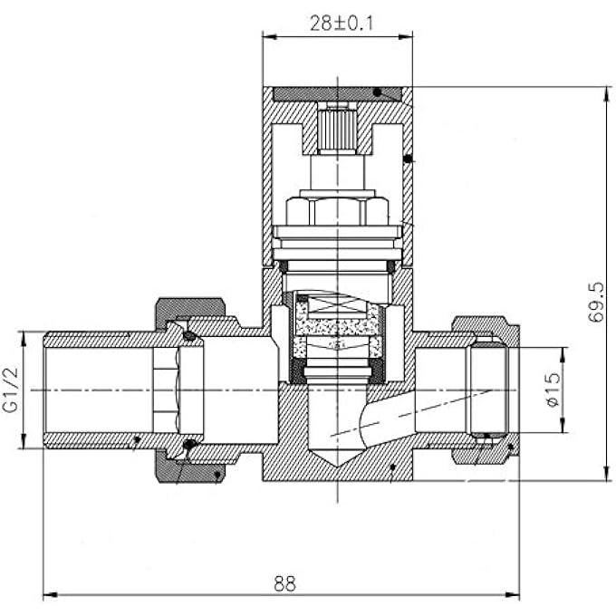| DESIGNER SQUARE CHROME ANGLED RADIATOR VALVES 15MM CENTRAL HEATING TAPS RA35A - Image 2