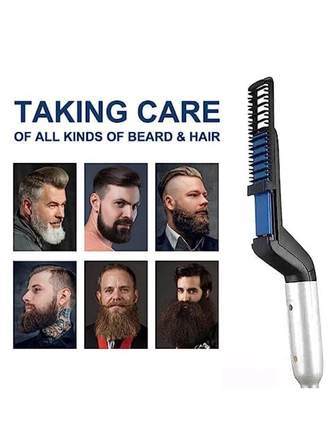 Excefore Beard Straightener for Men, Hair Straightener Brush, Beard Straightening Comb, Quick Heated Anti Scald Multifunctional Ionic Hair Beard Straightener Comb Styler Tools - Image 5