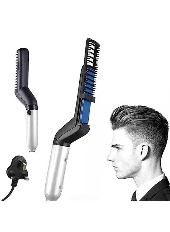 Excefore Beard Straightener for Men, Hair Straightener Brush, Beard Straightening Comb, Quick Heated Anti Scald Multifunctional Ionic Hair Beard Straightener Comb Styler Tools - Image 1