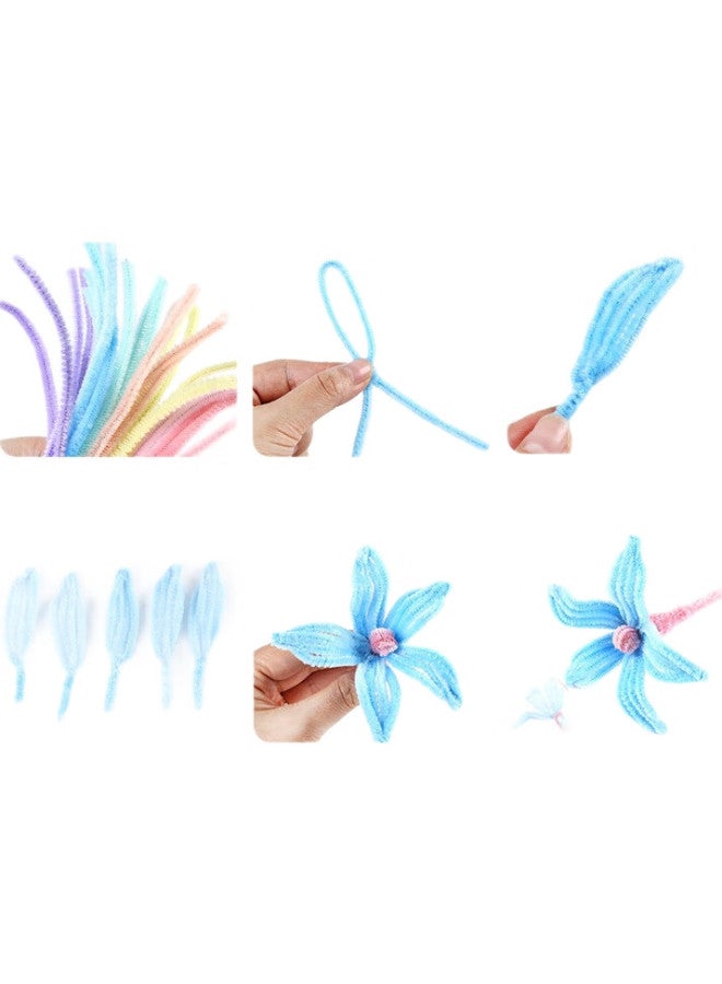 Weinixiaoxiang Wenixiaoxiang 200 Macaron-Colored Pipe Cleaners, Kindergarten Creative Diy Craft, Children'S Bouquet Material Kit, Toy, Children'S Day Gift - Image 1