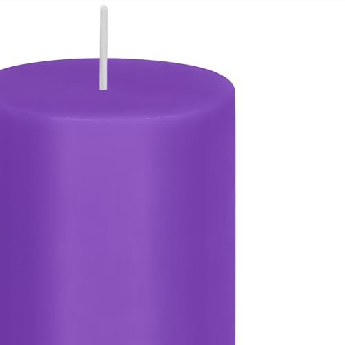 PROSPERRO LUMO by Parkash Candles Unscented Pillar Candles Set of 3 || 2x2, 2x4, 2x6 Inches || Paraffin Wax Candles || Home Decor (Purple) - Image 4