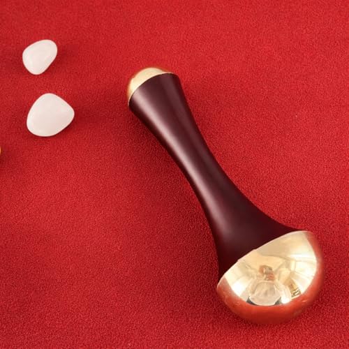 Vintageware® Kansa Wand Combo – Mushroom & Double Sided Kansa Wand for Face, Body & Foot Massage | Ayurvedic Massager for Detoxification, Pain Relief & Relaxation - Teak Wood Handle - Image 3