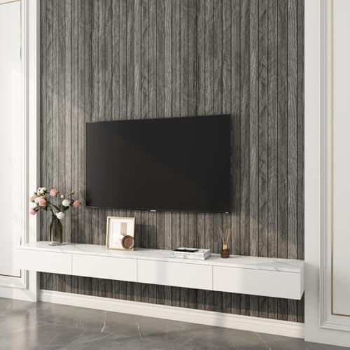 LaCheery Fluted Slat Wood Wall Panels Peel and Stick Black Gray Herringbone Wooden Panels for Interior Wall Decor 3d Flexible Self Adhesive Foam PVC Panel Roll Bedroom Bathroom Walls Covering 11.8x79" - Image 3