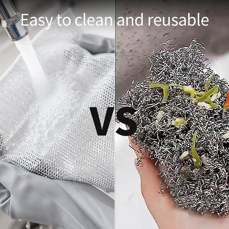 ZEYFLEEB NonScratch Wire Dishcloth for Kitchen Multipurpose Wire Dishwashing Rags for Wet and Dry Easy Rinsing Reusable Wire Cleaning Cloth for Kitchen Sinks Pots Pack of 30 - Image 5