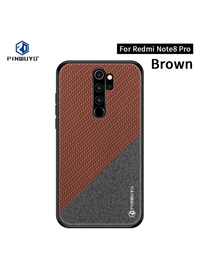 The Bros Case For Xiaomi RedMi Note 8 Pro PINWUYO Rong Series Shockproof PC + TPU+ Chemical Fiber Cloth Protective Cover