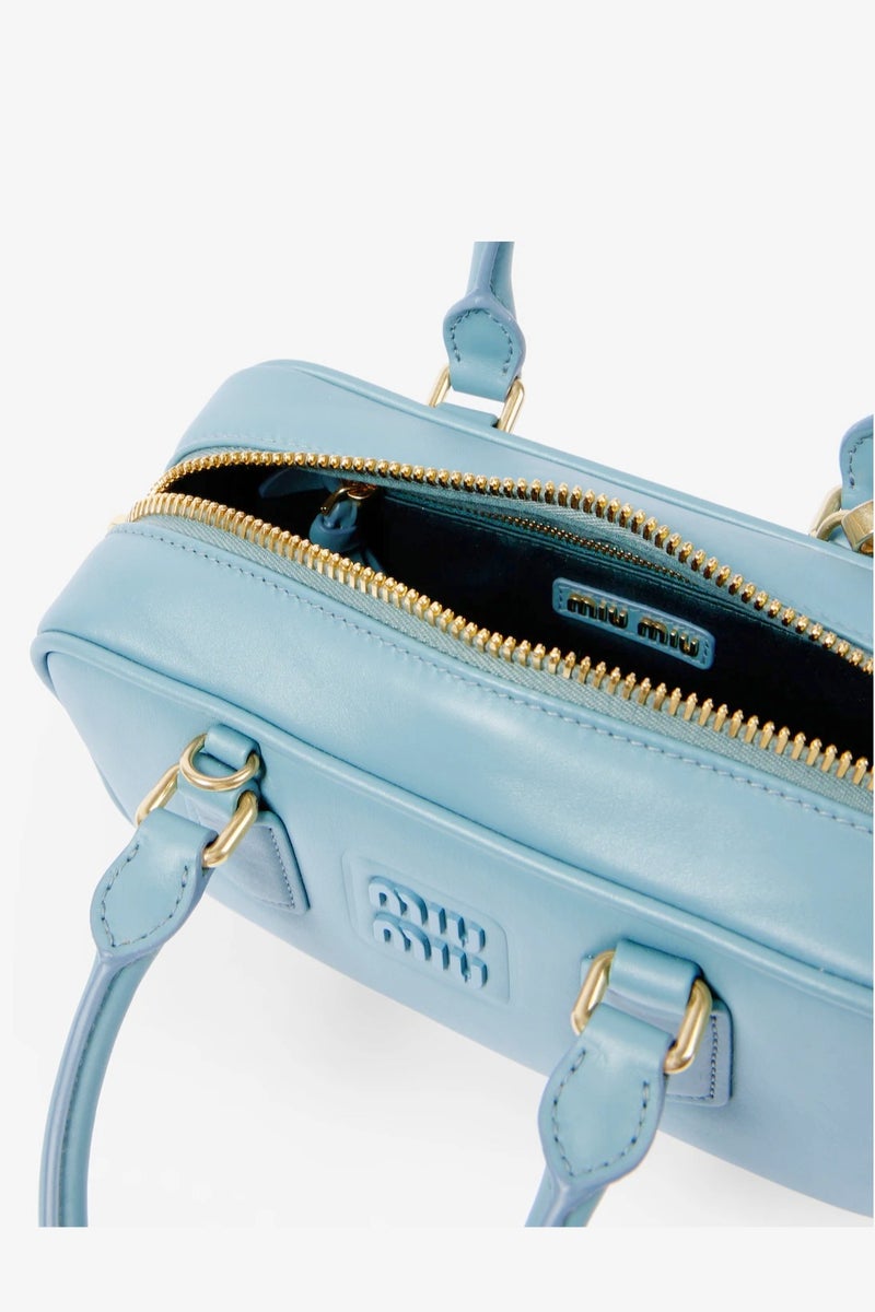 Miu Miu MIU Arcadie Leather Crossbody Hobo Handbag Women Camera With Top Handle  - Image 2