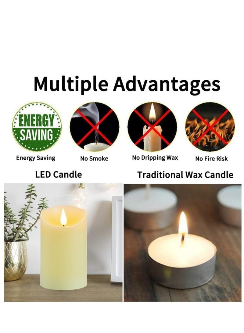 Plan A Decorative LED Candle 12.5cm Tall Battery Operated Smokeless Moving Flame, Warm and Elegant for Bedroom, Living Room, Kitchen, Shelf, Ideal for Valentine's Day, Wedding, Special Occasion (2)  - Image 4