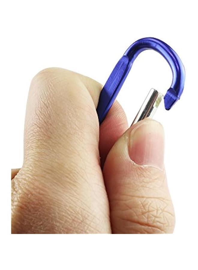 SWATOM Aluminum D-Shape Carabiner Clip 1.6/1.8/2.2/2.6/3 Inches Spring Snap Hook Keyring Carabiners for Camping Traveling Hiking Keychains Outdoor Accessories (10P/20P) - Image 4