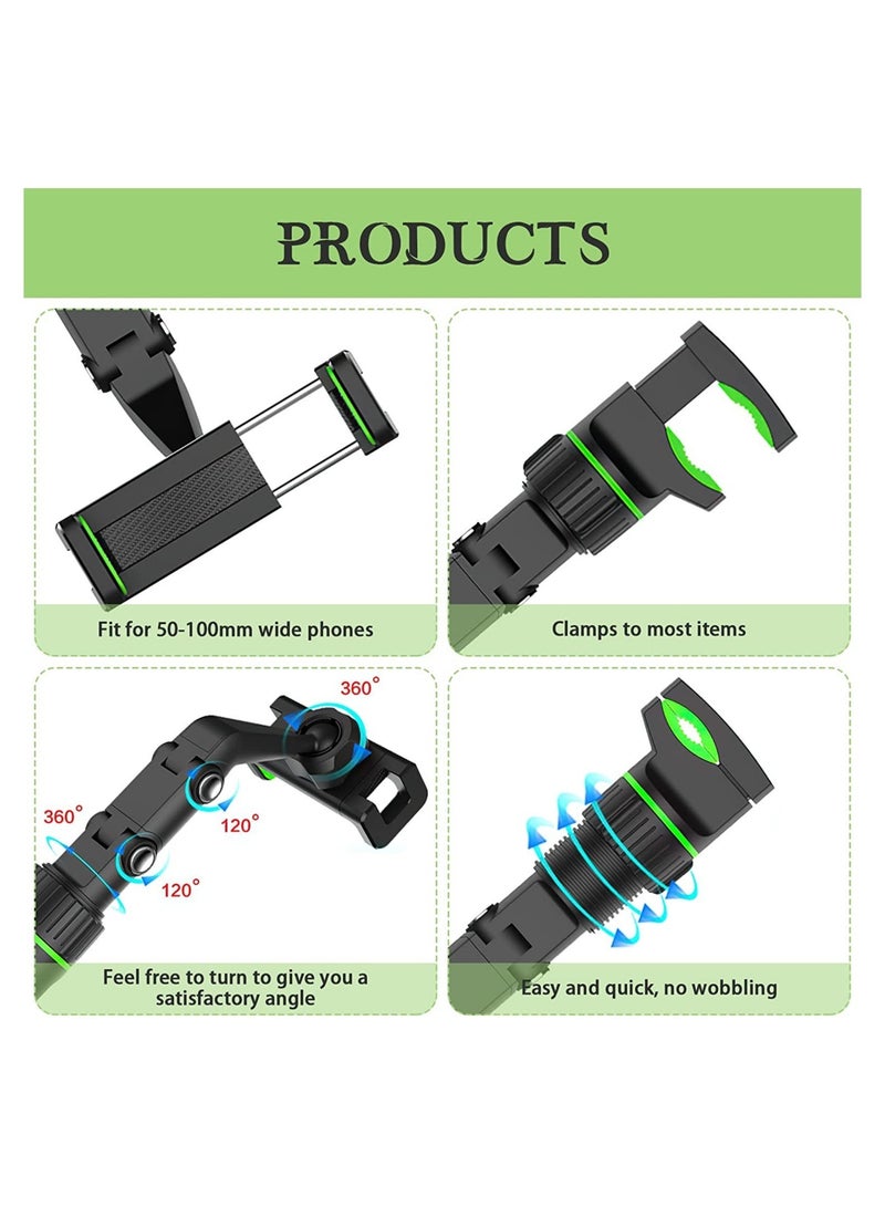 ELTRAZONE 360° Rear View Mirror Phone Holder, Multifunctional Rearview Mirror Phone Holder with 3 in 1 Charging Cable - Image 5