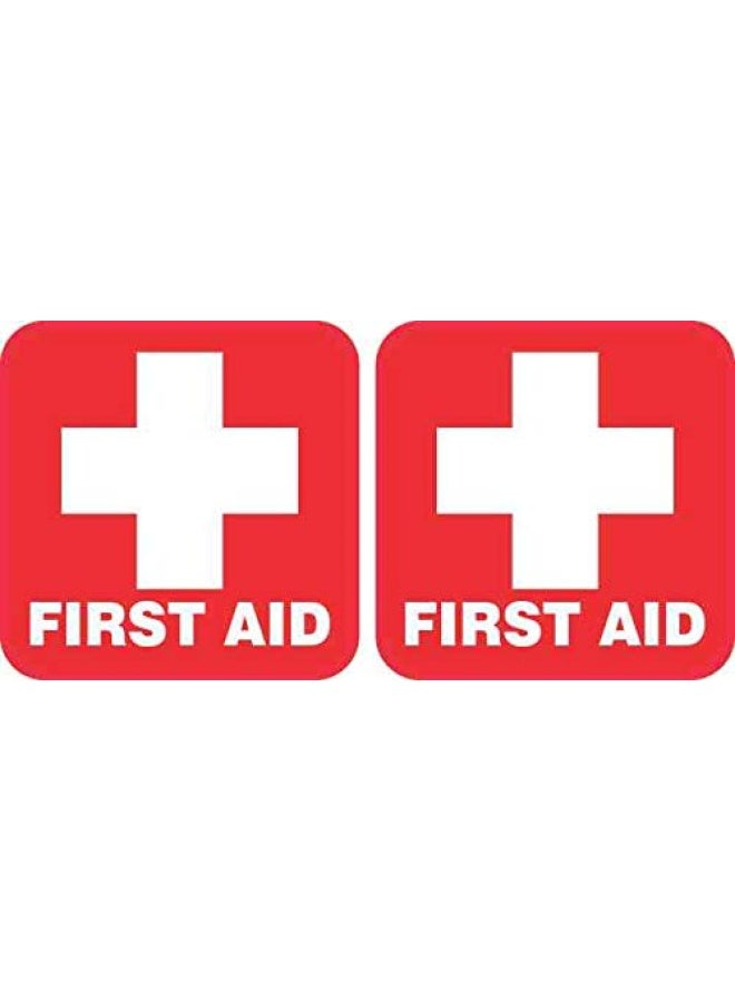 StickerTalk First Aid Vinyl Stickers, 2 inches by 2 inches