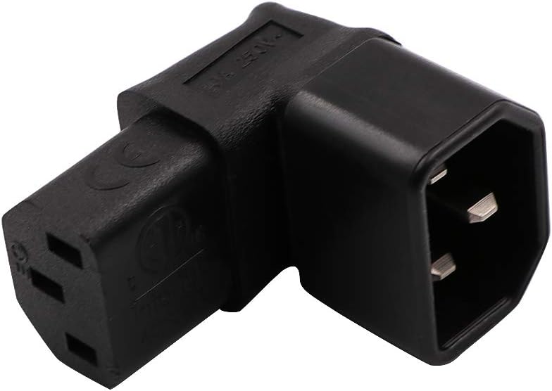 WYMECT IEC C14 to C13 Power Adapter PDU Plug/Socket Down 90 Degree for LCD Wall Mount TV 2 Pack - Image 2
