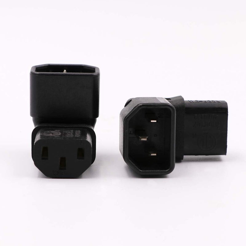 WYMECT IEC C14 to C13 Power Adapter PDU Plug/Socket Down 90 Degree for LCD Wall Mount TV 2 Pack - Image 5