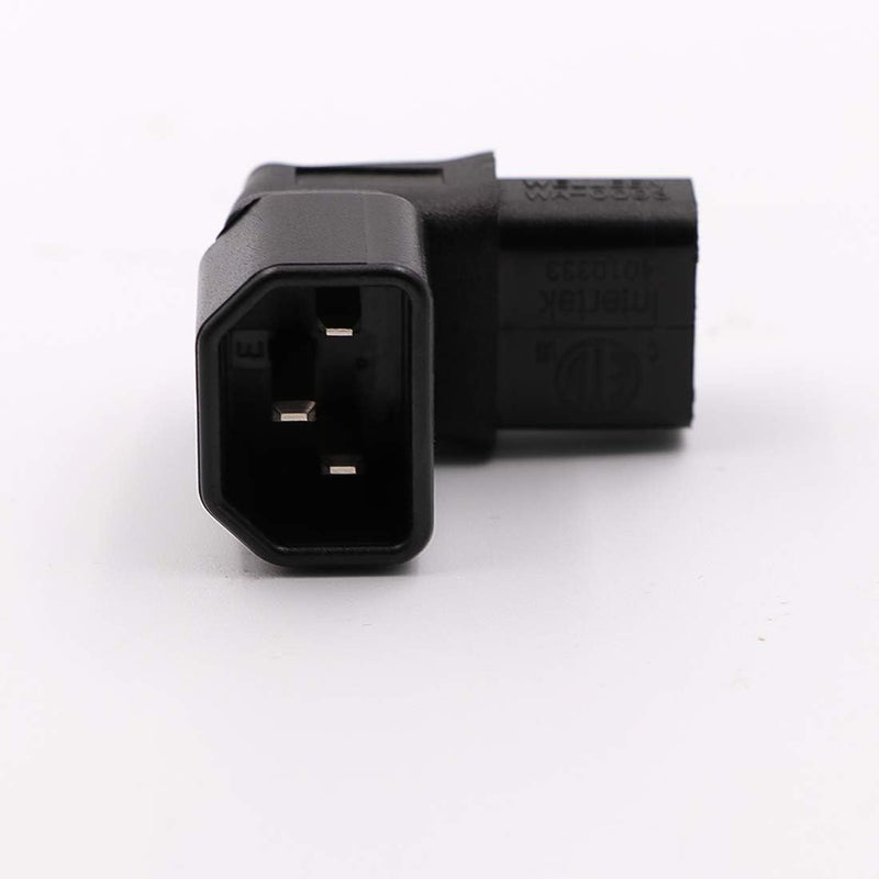 WYMECT IEC C14 to C13 Power Adapter PDU Plug/Socket Down 90 Degree for LCD Wall Mount TV 2 Pack - Image 3