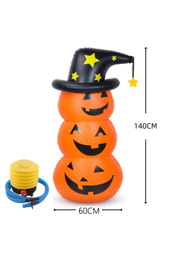 Loquat Cross Border Snowman Santa Claus Toy Tumbler  Pumpkin Man Party Decoration Gas Model-Color:Pumpkin Man Tumbler Plus Small Foot Pump - Image 1