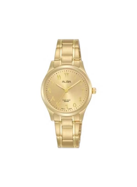 ALBA Ladies' Hand Watch STANDARD Stainless Band, Gold Dial ARX068X
