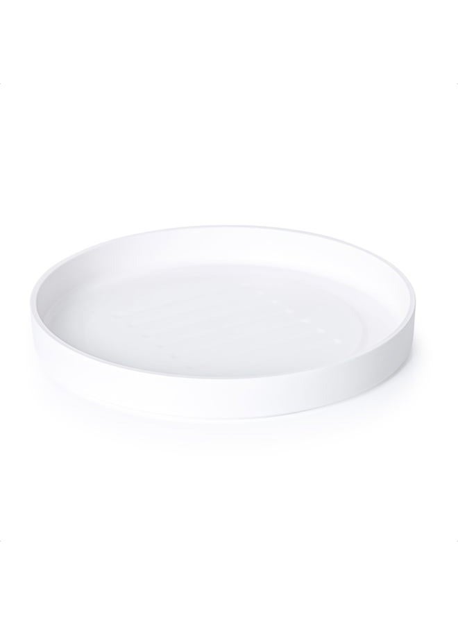 Phoenix Vine 12 Inch Plastic Plant Saucer Water Drip Tray, Heavy Sturdy Round Plant Drainage Tray for Indoors Outdoor, Matte White, 21-TY-12W-1 - Image 1