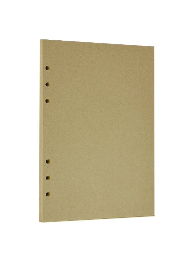 Zelten 1 Pack A5 45 Sheets 90 Pages Kraft Loose Leaf Punched Paper Refills Paper For 6 Hole Binder Personal Organizer Diary Notebook Refillable Planner