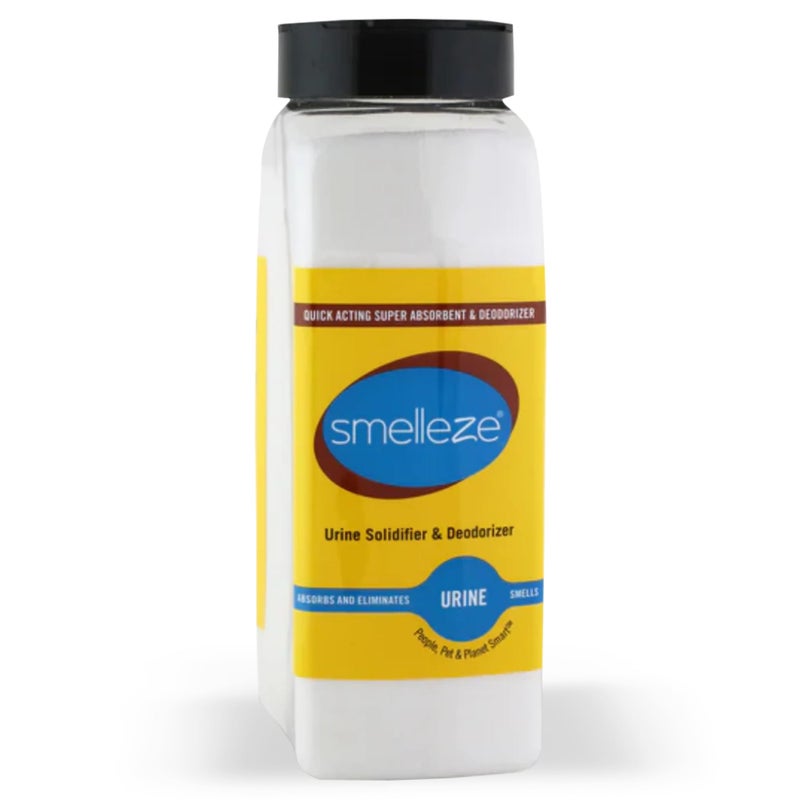 SMELLEZE مسحوق امتصاص البول SMELLEZE جل إزالة الروائح الكريهة لمزيل الروائح القوي مثبت للصلب للحمامات المحمولة والمراحيض وأماكن قضاء الحاجة للحيوانات الأليفة يمتص السوائل في دقائق 2 رطل - Image 3