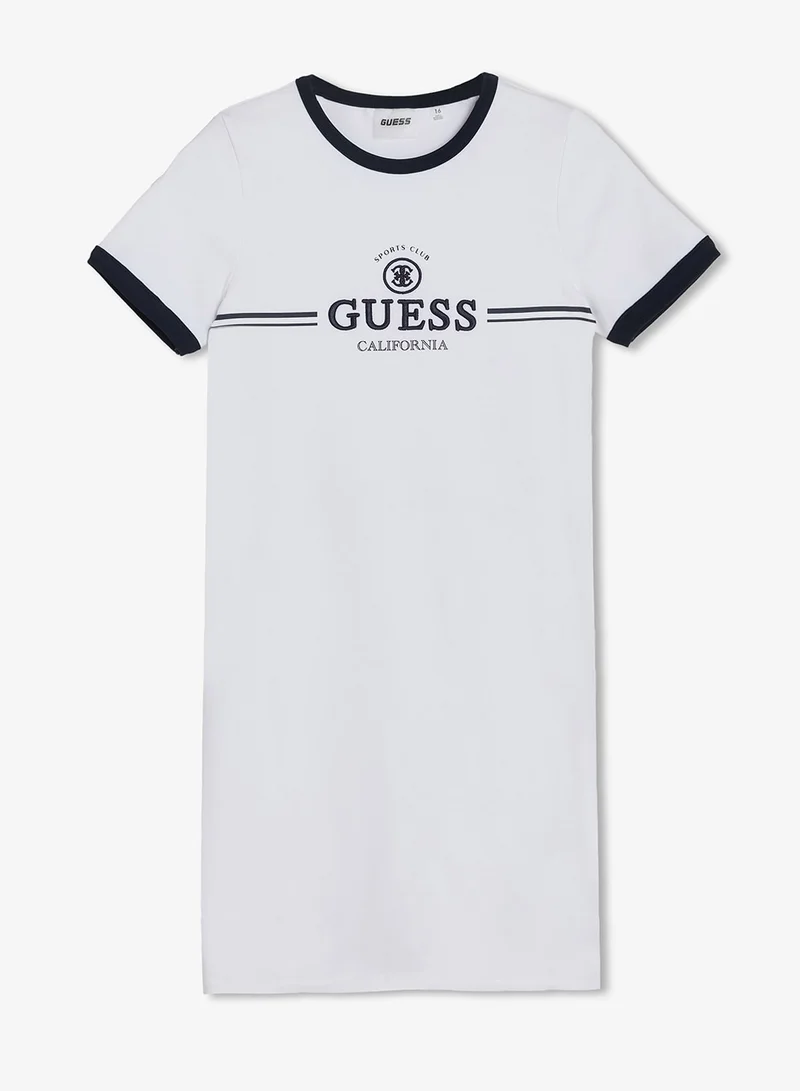 GUESS Youth Logo Short Sleeve Mini Dress