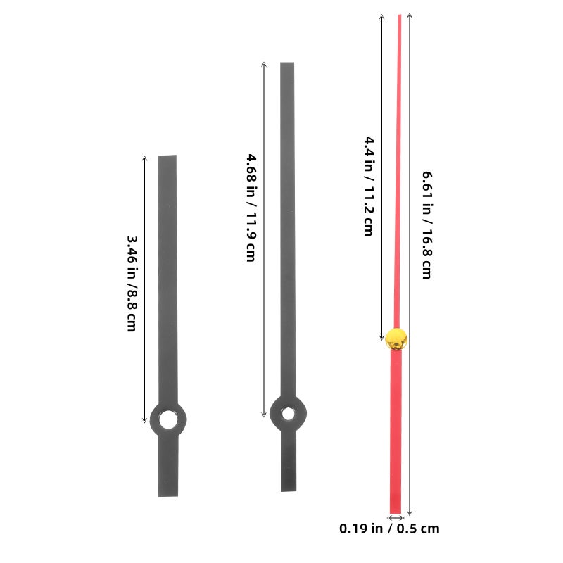 Clock Hands Only, Durable Decorative Replacements for Clock Repair Projects - Image 2