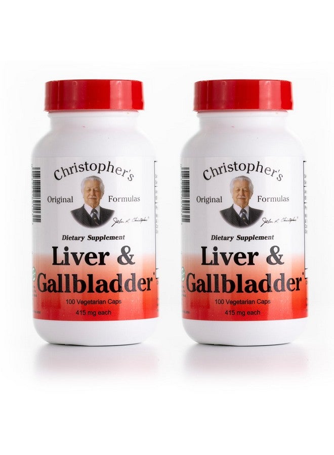 Christopher's Original Formulas Liver & Gallbladder Formula Capsules - Gallbladder Supplements With Digestive Enzymes - Supports Digestive System with Natural Herbs - Pack of 2 - Image 1