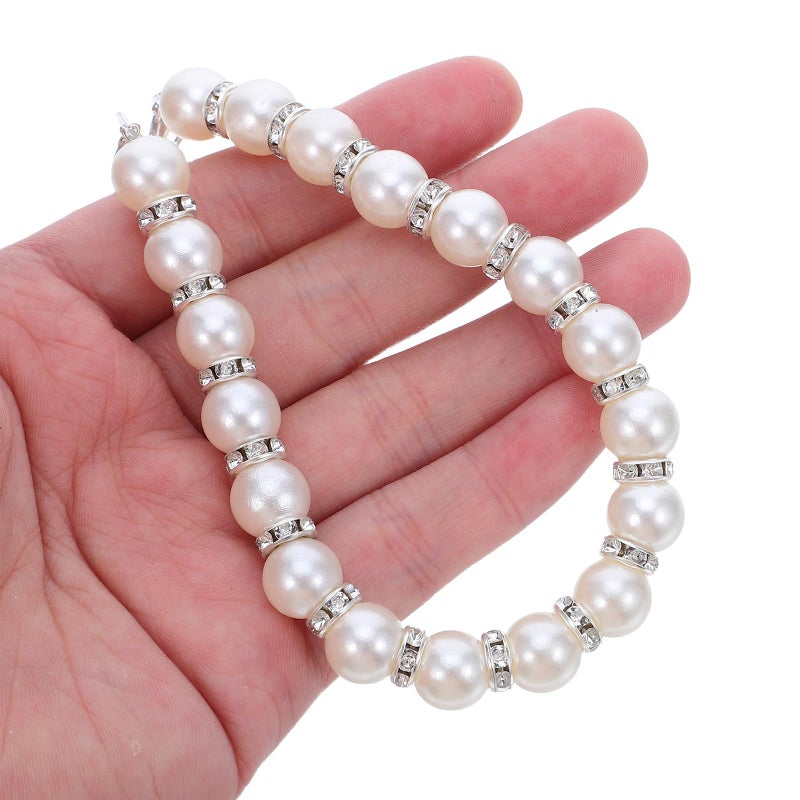 Pearl Chain Strap For Purse DIY With Silver Buckle 23cm Shoulder Bag Accessory - Image 5