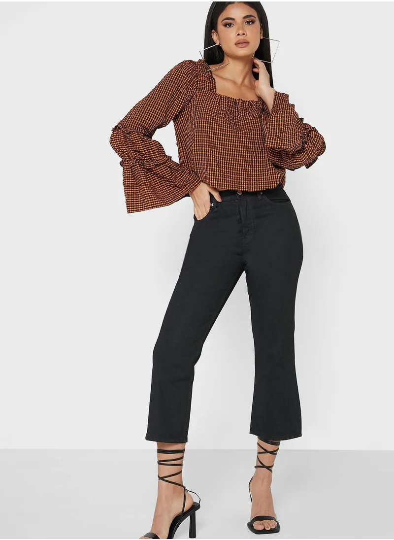 TOPSHOP Pocket Detail Straight Pants