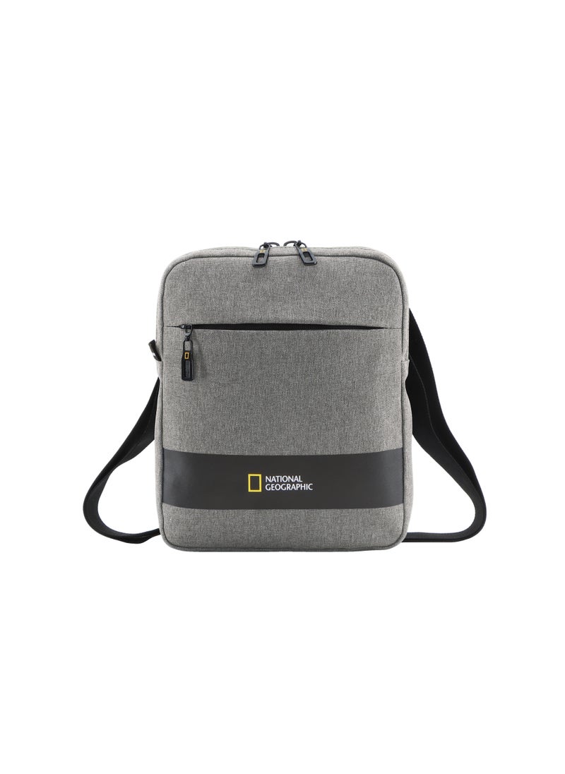 NATIONAL GEOGRAPHIC National Geographic Shadow RPET Crossbody Bag Grey, Durable Water Resistant RFID Pocket Casual Shoulder Bag/Sling Bag/Messenger Bag For Office School College Men Women Travel Outdoor  - Image 1