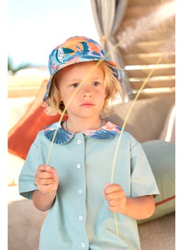Mater&ME Mater&ME Summer Suit, Pajamas for Boys, 100% Breathable Cotton Poplin, Lightweight, Designer Print, Elegant Color, Premium Detailing, Eucalyptus  - Image 4
