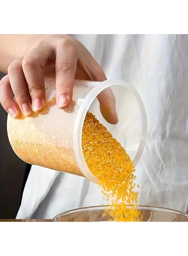 Leakproof Airtight Food Storage Containers With Clip Lids Transparent Round Jars 1000L - Image 4
